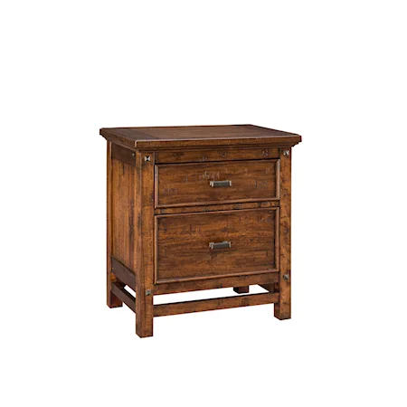 2-Drawer Nightstand with Light